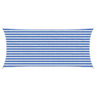 Sun Shade Sail Blue and White 2 x 5 m HDPE