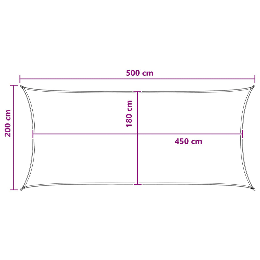 Zonneschaduwzeil Blauw en Wit 2 x 5 m HDPE