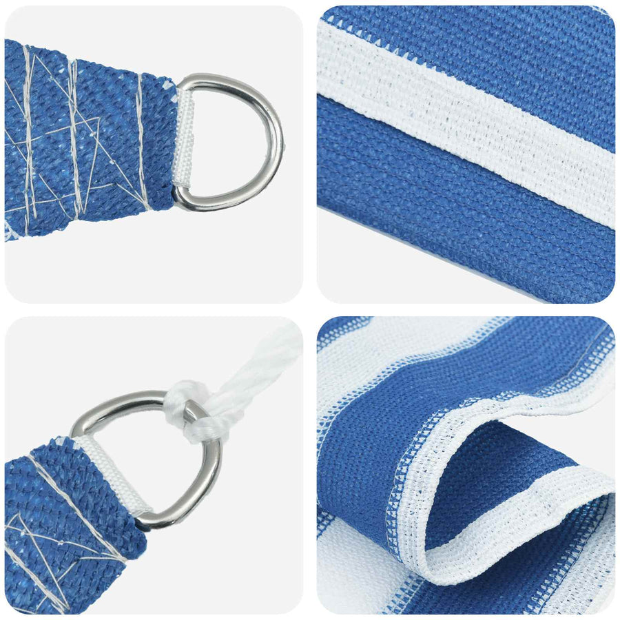 Zonneschaduwzeil Blauw en Wit 2 x 6 m HDPE