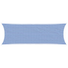Zonnescherm 2 x 6 m blauw wit HDPE