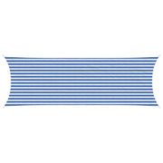 Zonnescherm 2 x 6 m blauw wit HDPE
