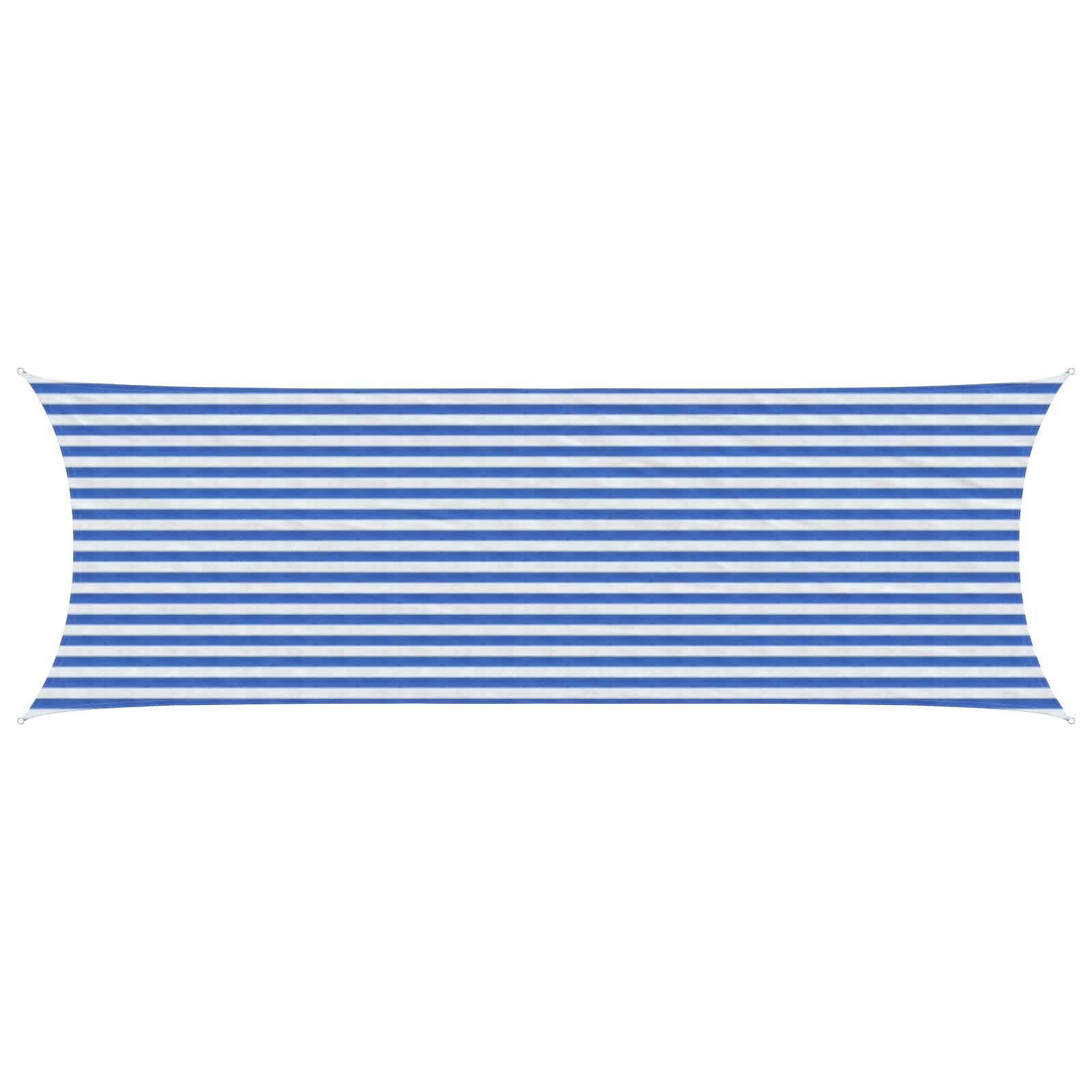 Zonneschaduwzeil Blauw en Wit 2 x 6 m HDPE