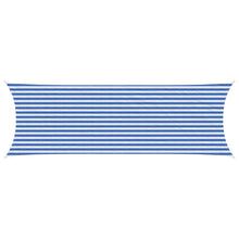 Zonneschaduwzeil Blauw en Wit 2 x 6 m HDPE
