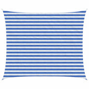 Zonnescherm 2,5 x 4 m HDPE blauw wit