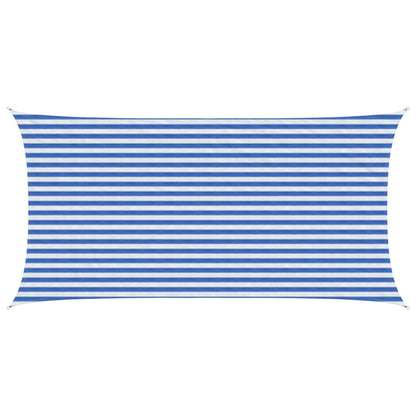Zonneschaduwzeil Blauw en Wit 2,5 x 5 m HDPE