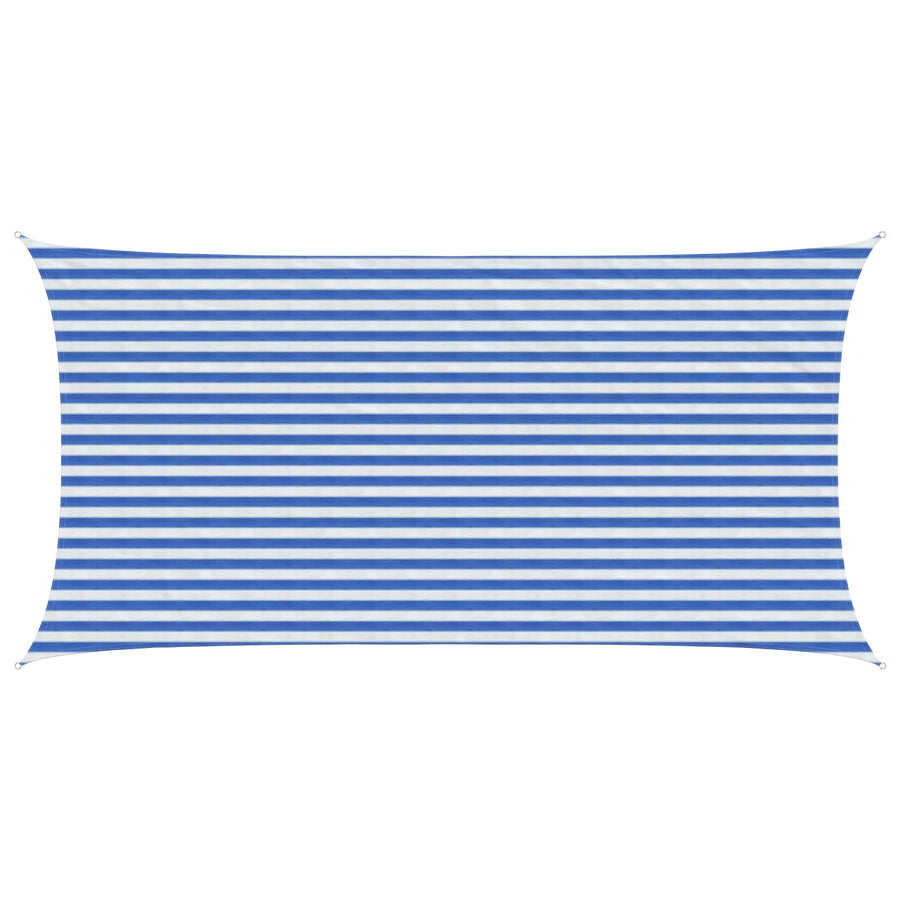 Zonneschaduwzeil Blauw en Wit 2,5 x 5 m HDPE