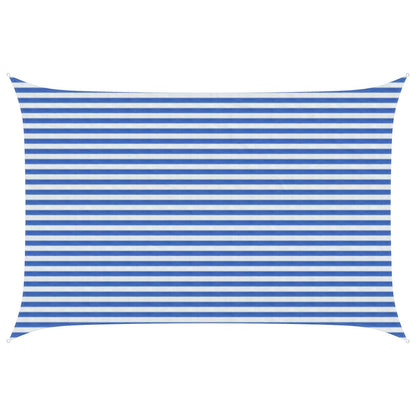 Zonneschaduwzeil Blauw en Wit 3 x 4 m HDPE