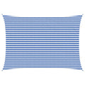 Zonneschaduwzeil Blauw en Wit 3,5 x 4,5 m HDPE