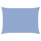 Blue and White Sun Shade Sail 3.5 x 4.5 m HDPE