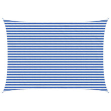 Zonneschaduwzeil Blauw en Wit 3,5 x 4,5 m HDPE