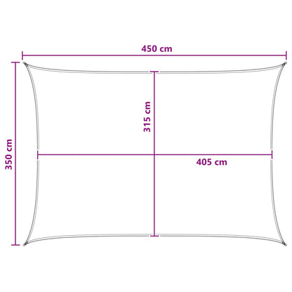 Zonneschaduwzeil Blauw en Wit 3,5 x 4,5 m HDPE