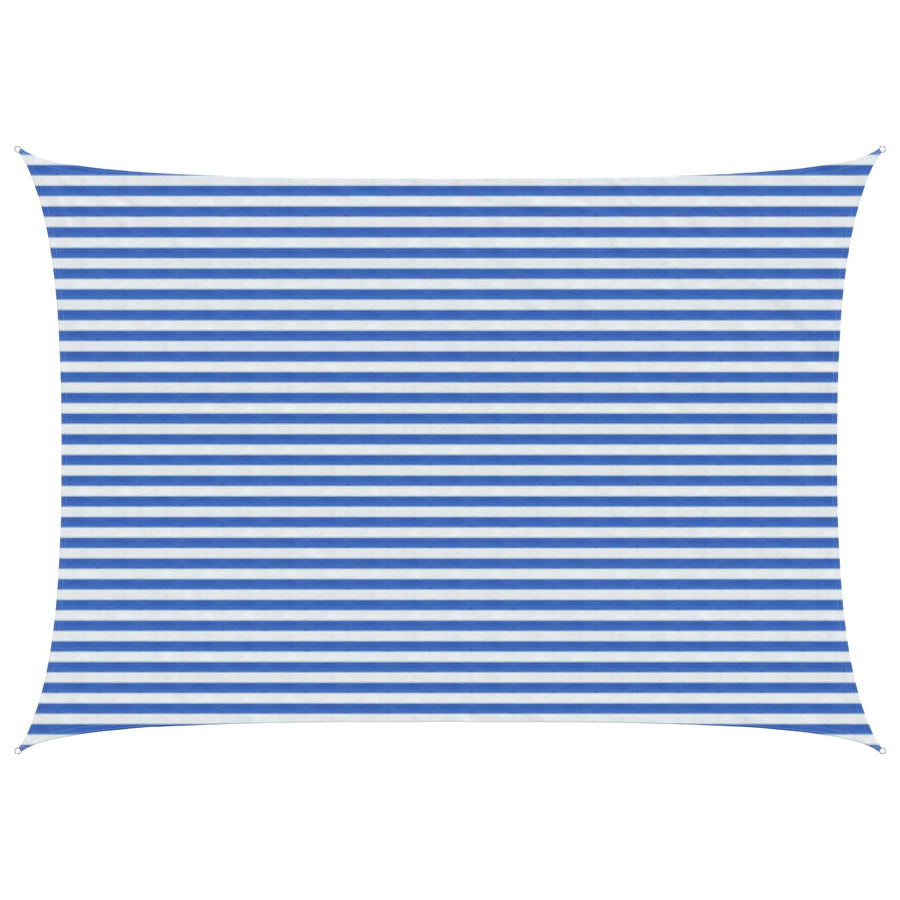 Zonneschaduwzeil Blauw en Wit 3,5 x 5 m HDPE