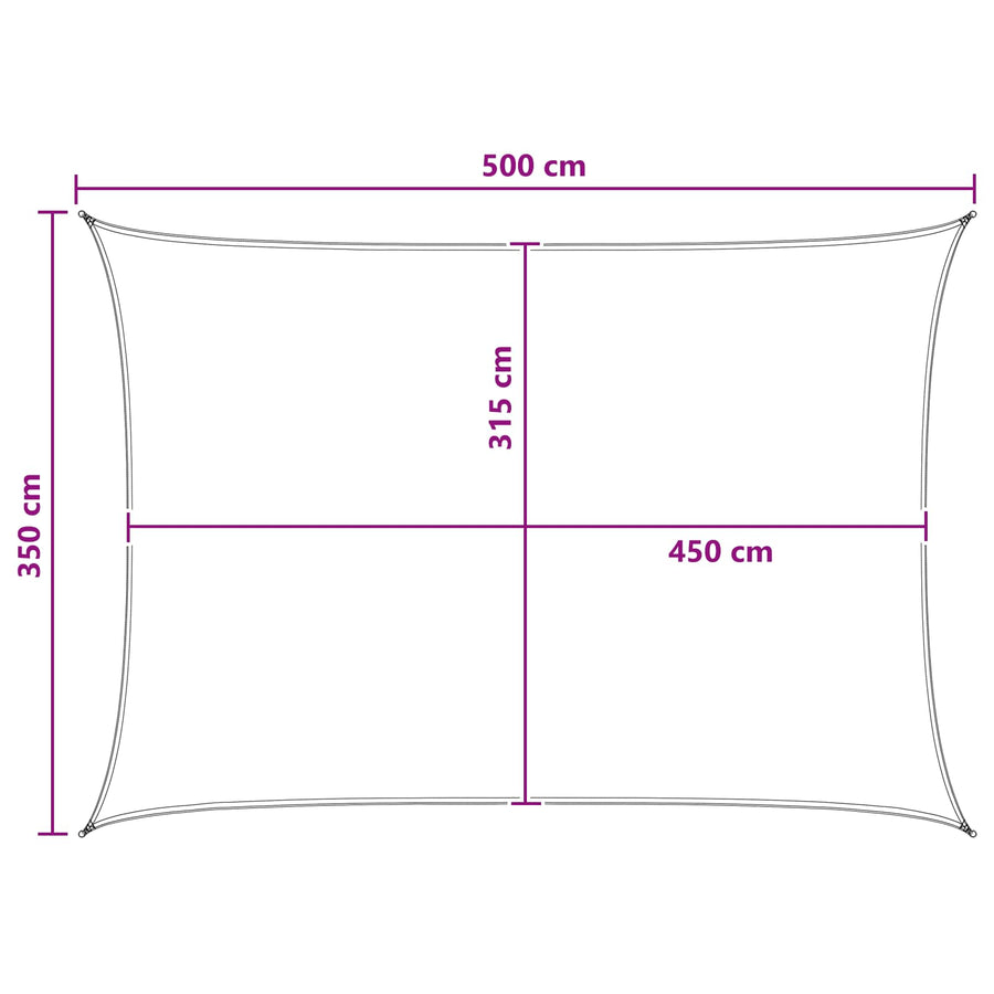 Zonneschaduwzeil Blauw en Wit 3,5 x 5 m HDPE