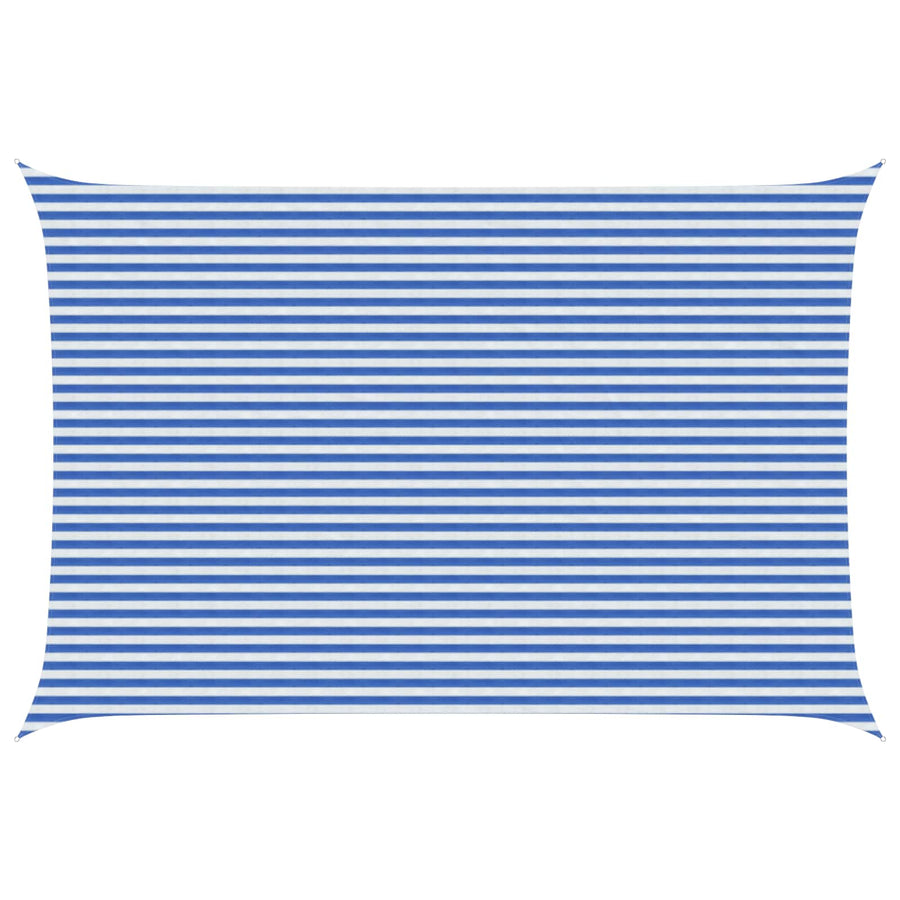Zonneschaduwzeil Blauw en Wit 4 x 5 m HDPE