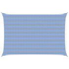 Sun Shade Sail Blue and White 4 x 6 m HDPE