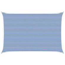 Zonneschaduwzeil Blauw en Wit 4 x 6 m HDPE