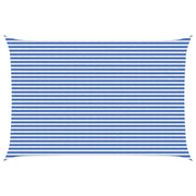 Zonnescherm zeil 4 x 7 m blauw wit HDPE