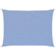 Zonnescherm zeil 5 x 7 m blauw wit HDPE