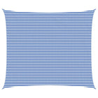 Sun Shade Sail Blue and White 6 x 8 m HDPE