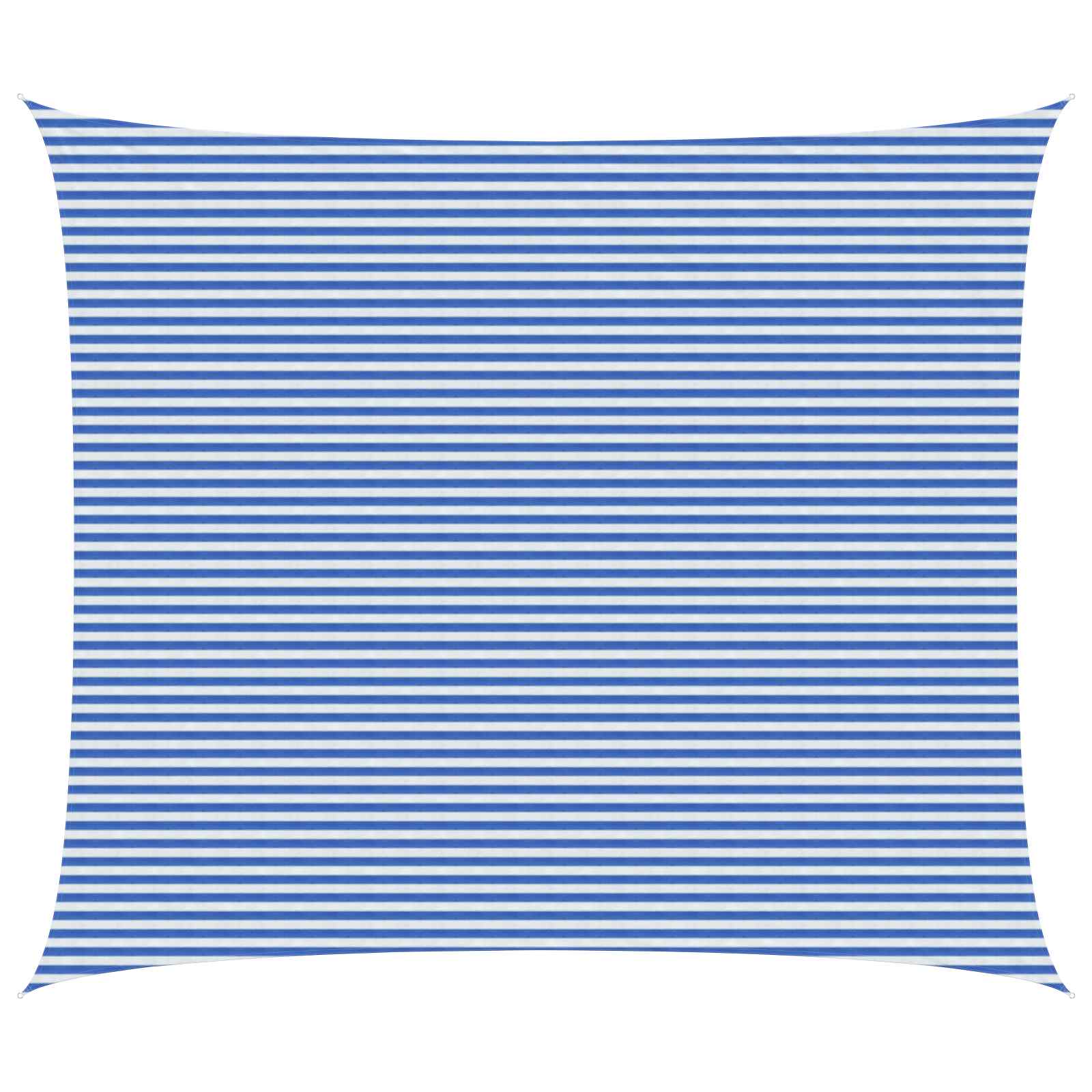 Zonneschaduwzeil Blauw en Wit 6 x 8 m HDPE