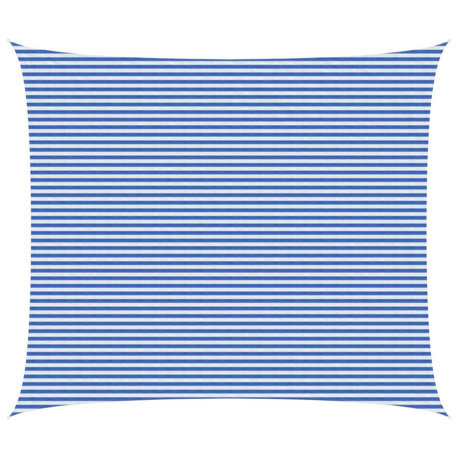 Zonneschaduwzeil Blauw en Wit 6 x 8 m HDPE