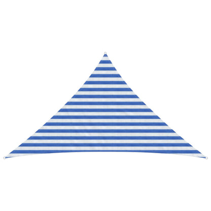 Zonneschaduwzeil Blauw en Wit 2,5 x 2,5 x 3,5 m HDPE