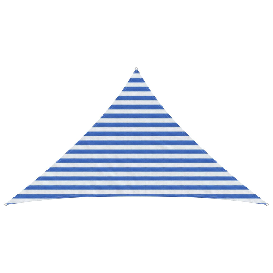 Zonneschaduwzeil Blauw en Wit 2,5 x 2,5 x 3,5 m HDPE