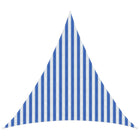 Schaduwdoek 3x3x3 m HDPE blauw wit