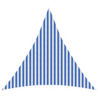 Zonneschaduwzeil 3,6x3,6x3,6 m blauw wit HDPE
