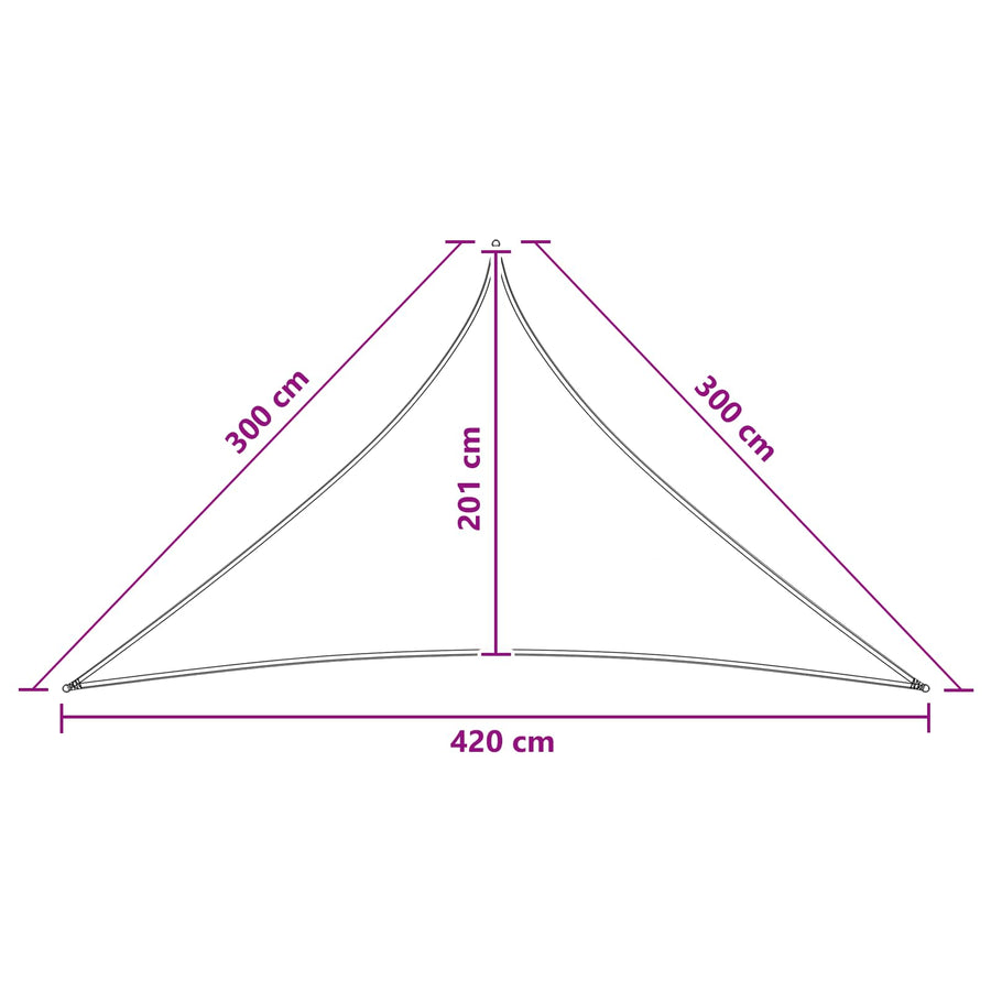 Zonneschaduwzeil 3 x 3 x 4,2 m HDPE