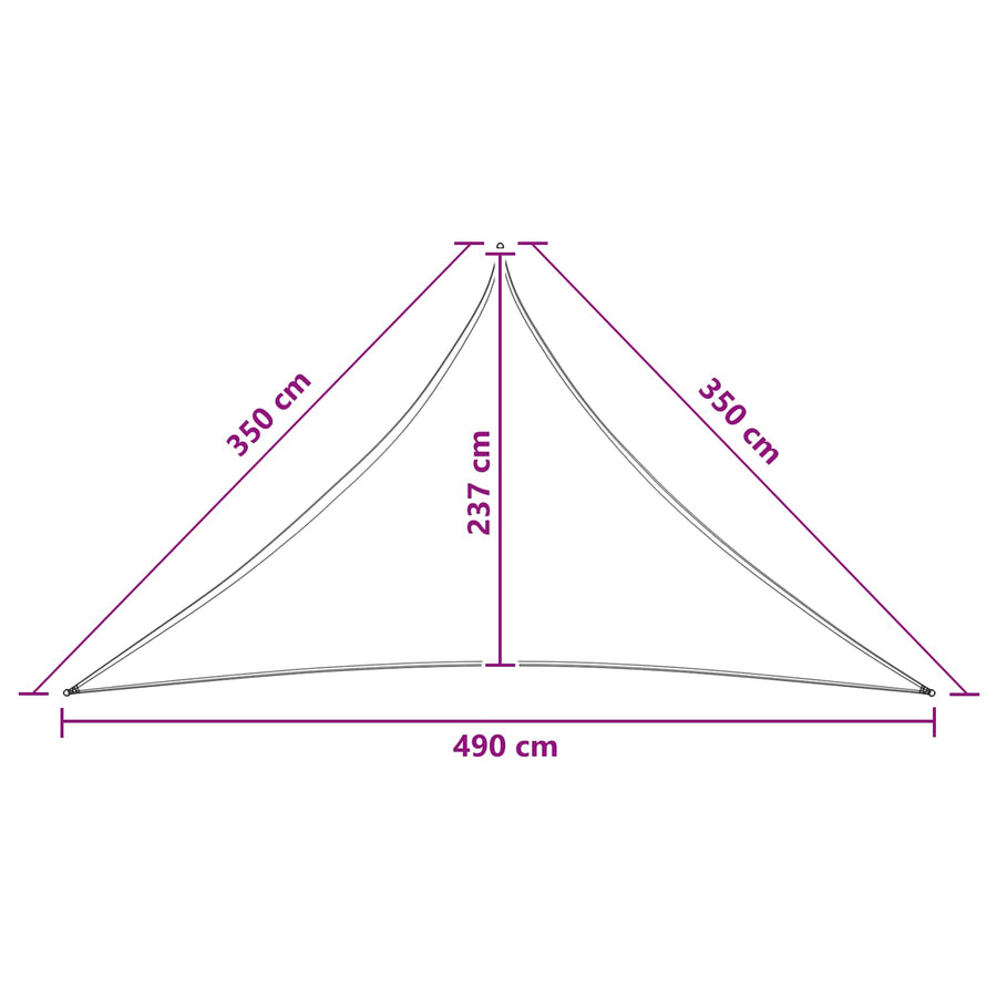 Zonneschaduwzeil 3,5 x 3,5 x 4,9 m HDPE