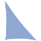 Schaduwdoek driehoek 4 x 5 x 6,8 m HDPE blauw