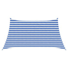 Zonneschermzeil 4x2 m blauw wit HDPE