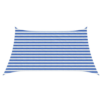 Zonneschaduwzeil Blauw en Wit 3 / 4 x 2 m HDPE