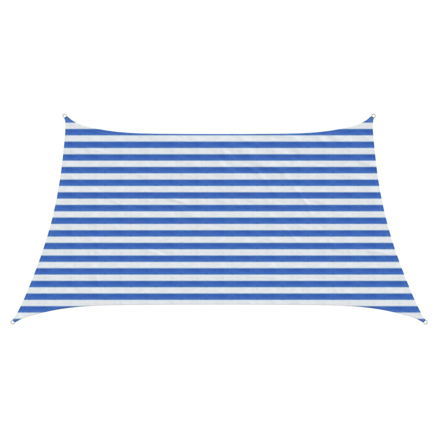 Zonneschaduwzeil Blauw en Wit 3 / 4 x 2 m HDPE