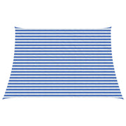Zonnescherm zeil 4x3 m blauw wit HDPE