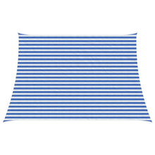 Zonneschaduwzeil Blauw en Wit 4 / 5 x 3 m HDPE