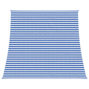Zonnescherm 5x4 m blauw wit HDPE