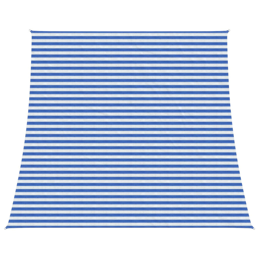 Zonneschaduwzeil Blauw en Wit 4 / 5 x 4 m HDPE