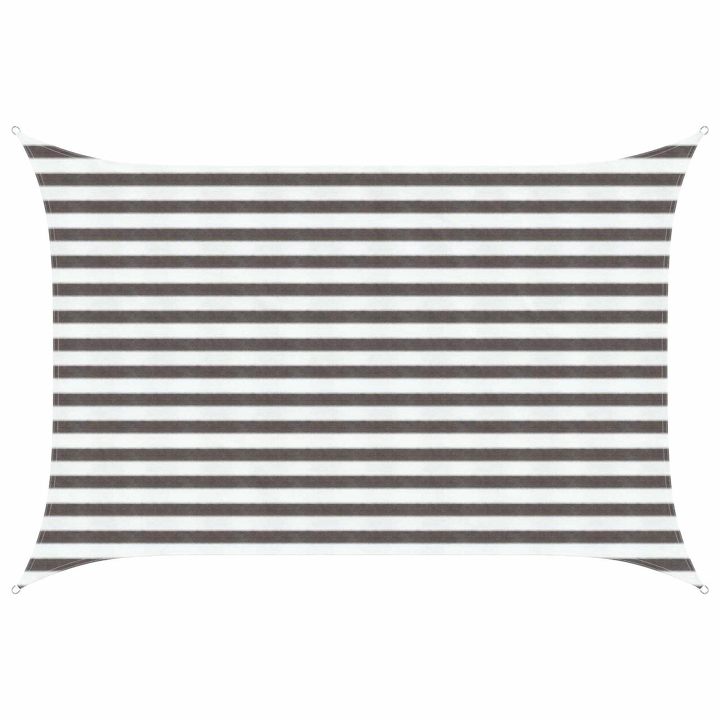 Zonneschaduwzeil Lichtgrijs en wit. 2 x 2,5 m HDPE