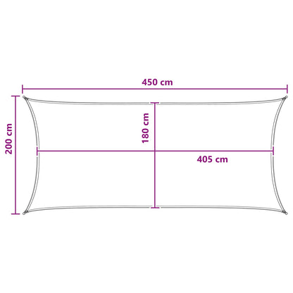 Zonneschaduwzeil Lichtgrijs en wit. 2 x 4,5 m HDPE