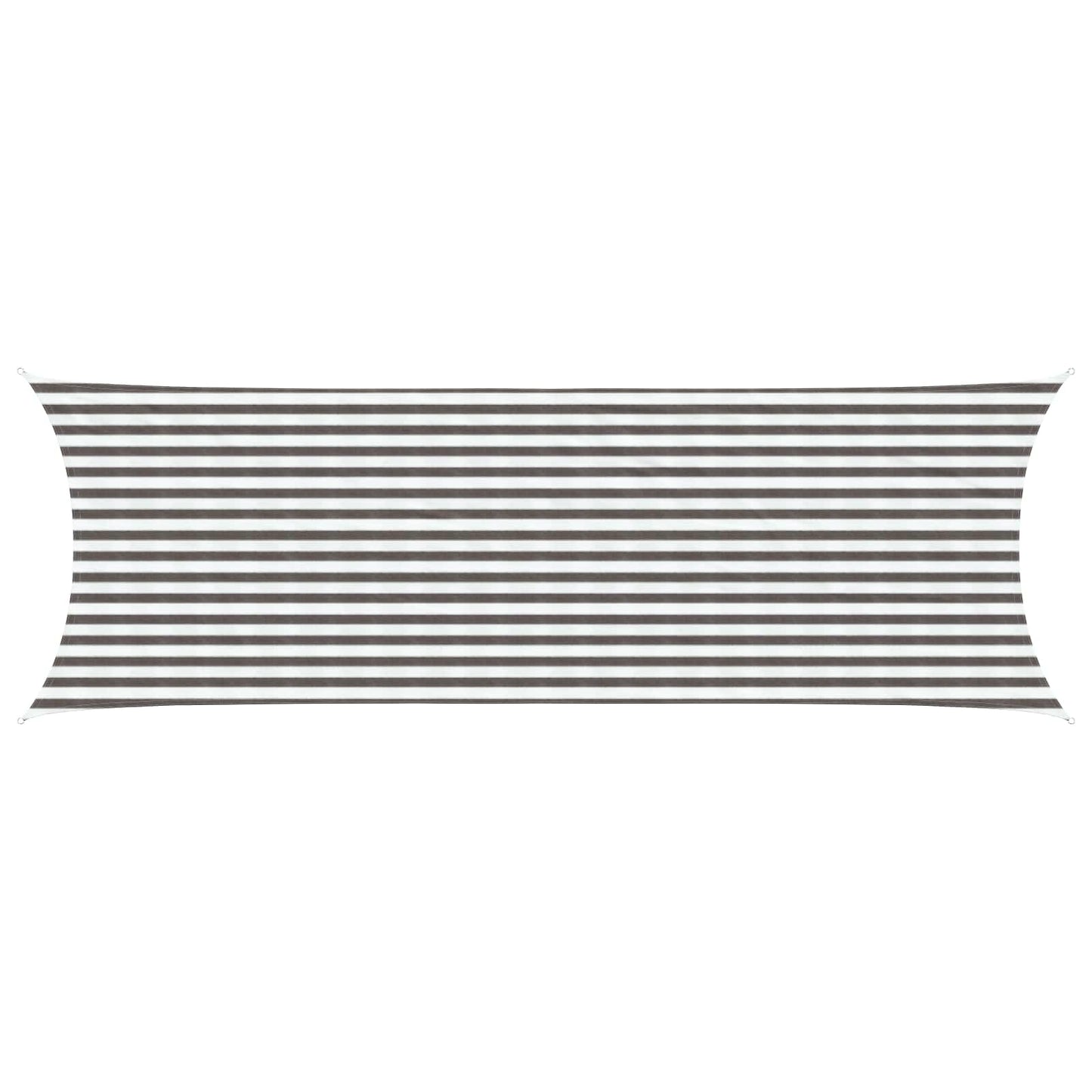 Zonneschaduwzeil Lichtgrijs en wit. 2 x 6 m HDPE