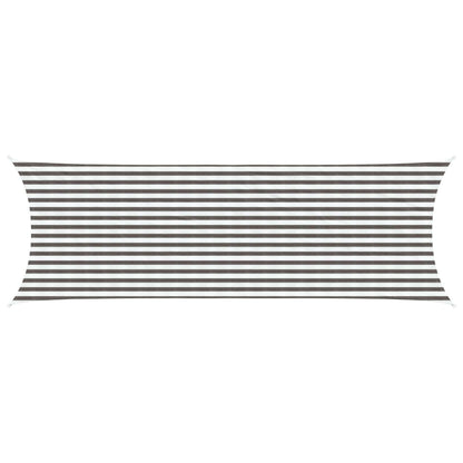 Zonneschaduwzeil Lichtgrijs en wit. 2 x 6 m HDPE