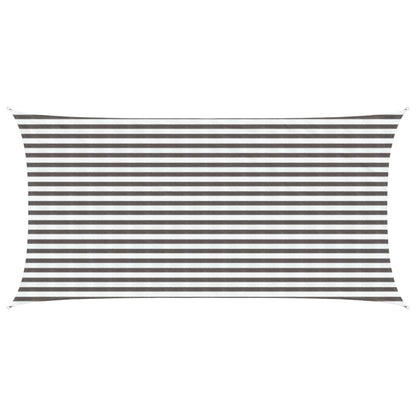 Zonneschaduwzeil Lichtgrijs en wit. 2,5 x 4,5 m HDPE