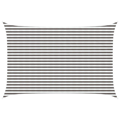 Zonneschaduwzeil Lichtgrijs en wit. 3 x 4 m HDPE