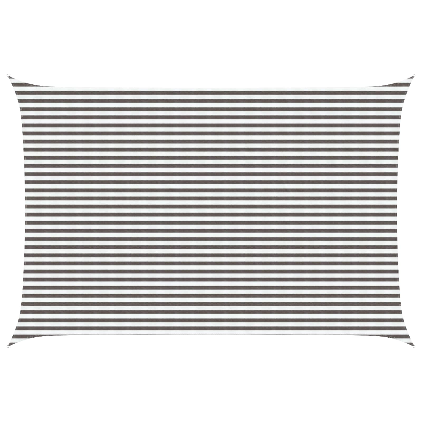 Zonneschaduwzeil Lichtgrijs en wit. 4 x 5 m HDPE