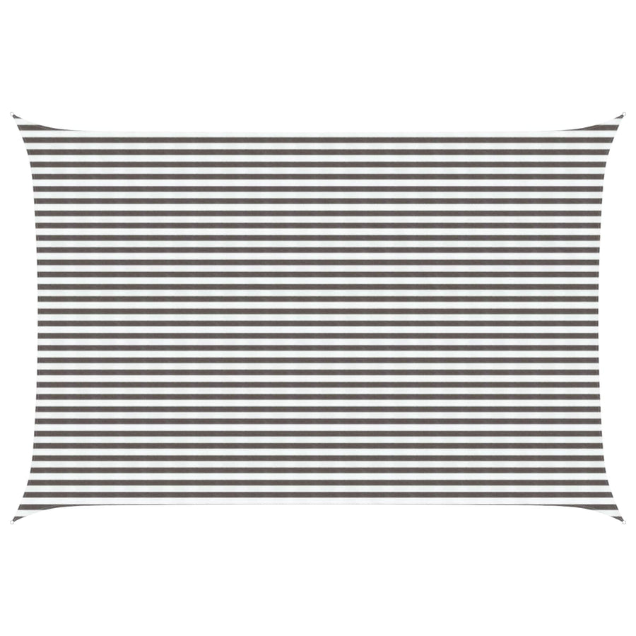 Zonneschaduwzeil Lichtgrijs en wit. 4 x 5 m HDPE