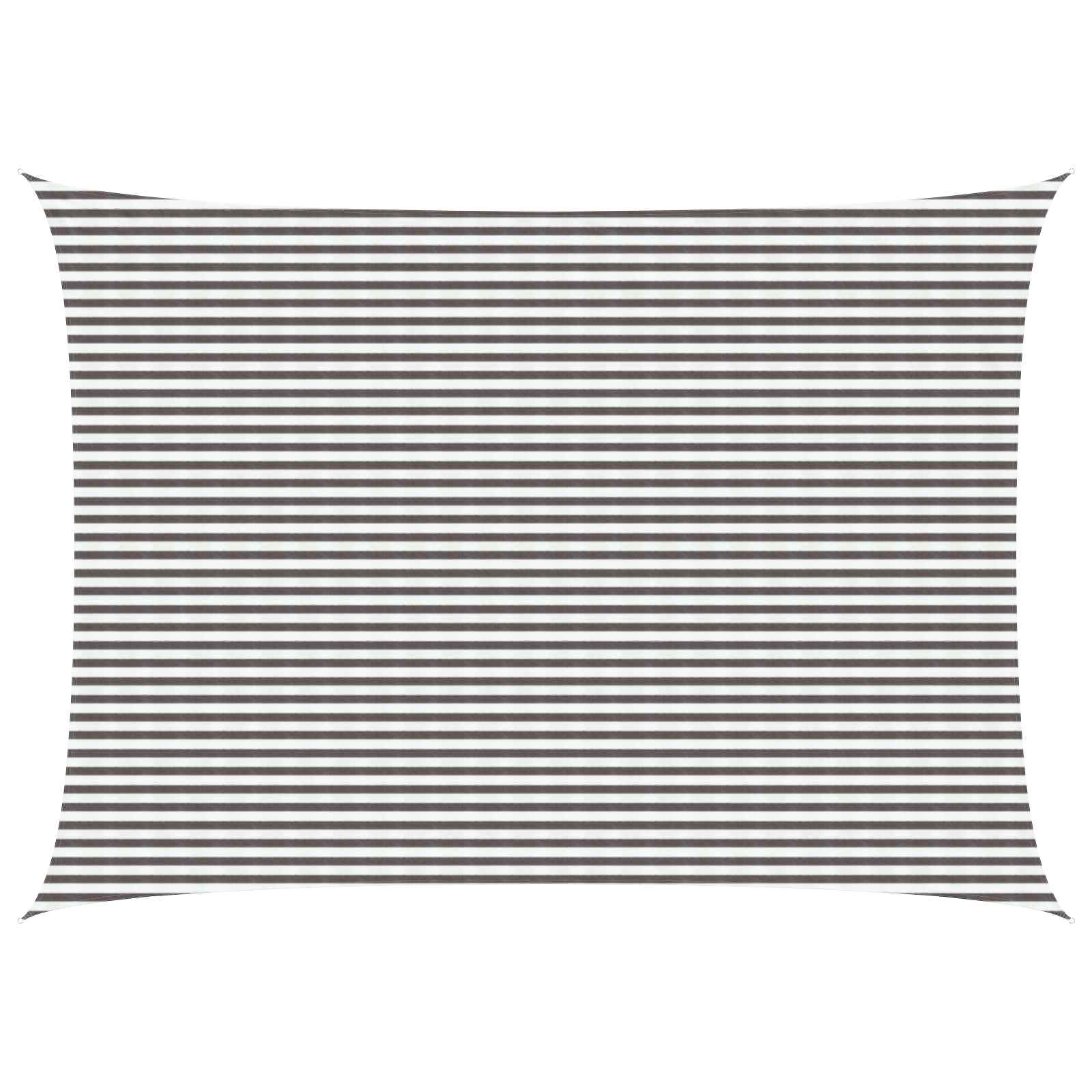 Zonneschaduwzeil Lichtgrijs en wit. 5 x 7 m HDPE