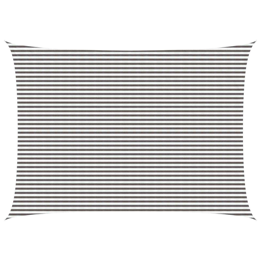 Zonneschaduwzeil Lichtgrijs en wit. 5 x 8 m HDPE