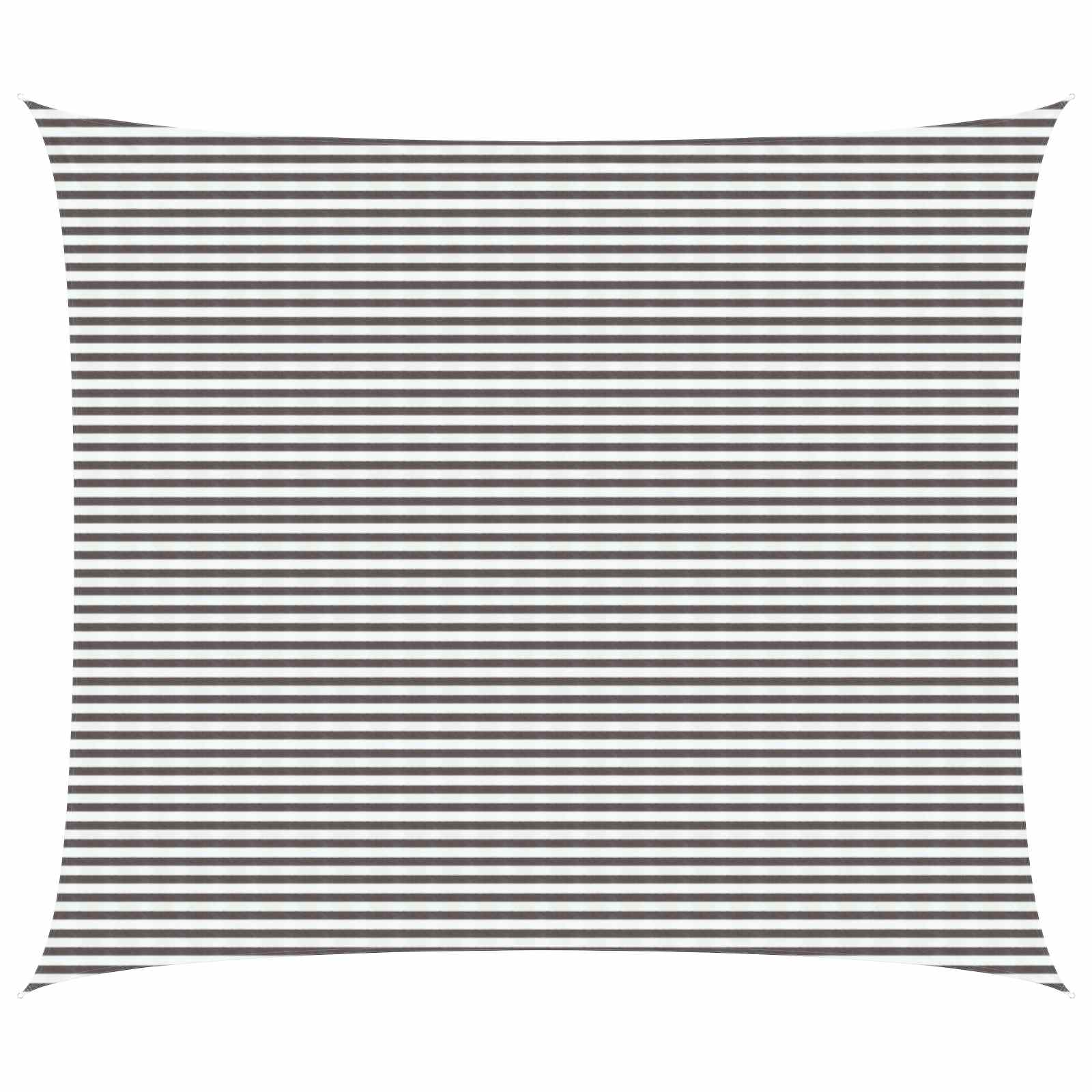 Zonneschaduwzeil Lichtgrijs en wit. 6 x 7 m HDPE